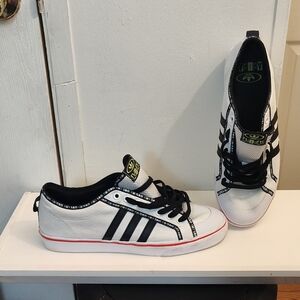 Men's Adidas White and Black Sneakers